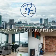 Penthouse With City Skyline Views - Free Parking - Balcony - King Size Bed - Netflix
