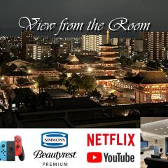 最上階から国宝四天王寺を一望""任天堂switch&Wi-Fi完備&Netflix視聴可