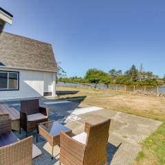 Unique Lakefront Ocean Shores Home 3 Mi to Beach!