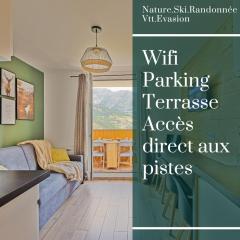 Studio de charme avec vue sur le Val d'Allos, parking et Wifi gratuit