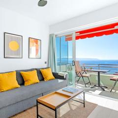 Modern cozy ocean view apartment near the beach with swimming pool in complex