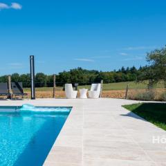 "Les Lièvres" House Air-conditioned Relaxation Oasis with Pool & Jacuzzi