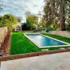 Maison familiale près du Zoo de la Flèche avec piscine chauffée, jardin et cheminée - FR-1-410-377