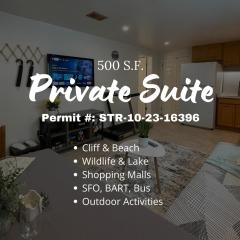 Coastal Getaway - Luxe Suite near Cliff, Lake & Local Shops