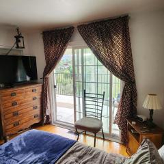 2nd floor Room w Private Facilities Deck Views of Golden Gate Forest Tamalpais Valley WIFI Cable TV