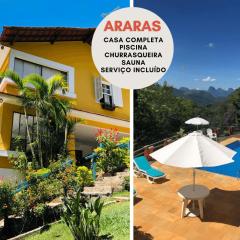 Casa em Araras: Piscina, sauna e serviço incluído!