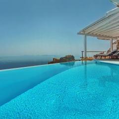 Exquisite Mykonos Villa - Villa Cielo - 2 Bedroom - Private Pool And Outdoor Jacuzzi | Panoramic Sea And Sunset View - Gym - Helipad - Tennis Court - Kastro