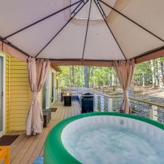 Forest-View Poconos Cabin with Hot Tub!