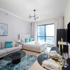 Nasma Luxury Stays - Sophisticated Studio Apt with Stunning Marina View