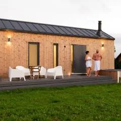Eco houses with a hot tub and sauna