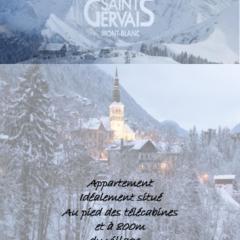 Appartement T2+cabine indépendante au départ des télécabines Saint-Gervais/Bettex/Mont d’Arbois