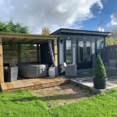 Dolafon farm luxury glamping cabin with hot tub