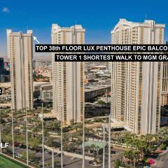 SIGNATURE MGM TOP 38th FLOOR PENTHOUSE, BEST DELUXE BALONY STRIP VIEW SUITE, NO RESORT FEE, FREE VALET, SHORTEST WALK 2 MGM