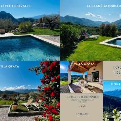 LOGIS DES ROCHES - 3 VILLAS VUE EXCEPTIONNELLE - Le Petit Chevalet, Le Grand Sabouillon & la Villa Opaya