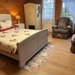 Cozy room in a barn with farm view