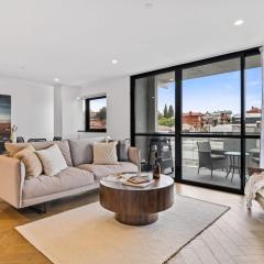 Sleek City Pad with a Garden Rooftop