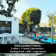 Maison Ti Havre avec jardin privé dans village de pêcheurs à Brem sur mer !