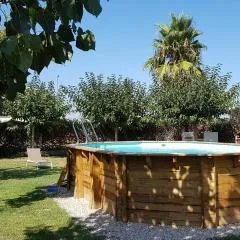 Barraca típica del Delta, con piscina, jardín y barbacoa - Deltavacaciones