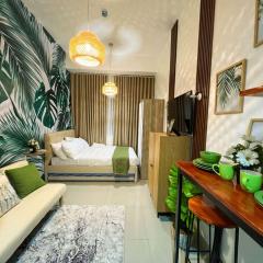 One room studio unit in green2