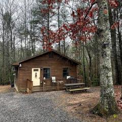 Private cozy cabin in the woods with great view