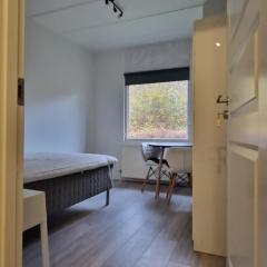 Enkeltværelse med fælles badeværelse