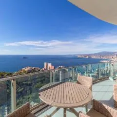 Sunny penthouse on the 41st floor in Torre Lugano, with pool and garage