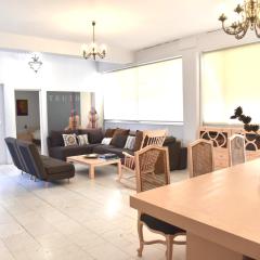 Ypsilon IconicAthensHome 140m2 Family & Pet Friendly Luxurious 3 bdm apt, Acropolis 10 min taxi drive for 8 euro, Quiet central neighborhood, shopping 2 min walk, fast wifi, free parking, Park with running track, across the street