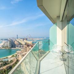 Elevated 1BR Sea, Dubai Eye & Palm Views