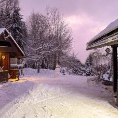 Dwarfs cabin overlooking Julian Alps near Bled
