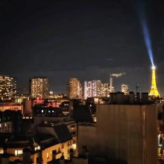 Appt 60m² with balcony, Eifel Tower view from room