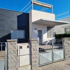 A modern villa with a large solari