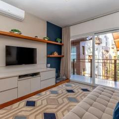 Excelente Apto com lareira e piscina aquecida