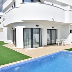 PANORAMIC modern holiday home in Finestrat with private pool and views of the sea, the mountains and the skyline of Benidorm City