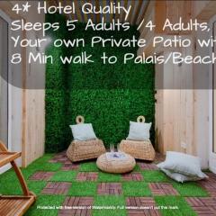 Beach Hut * Green oasis with private patio 10 min to Palais & beaches * Pet Friendly