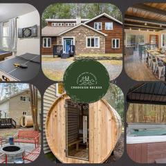 Creekside Recess Hottub Sauna Firepit Gameroom