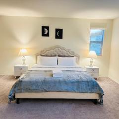 Large master bedroom /simple meals/family che