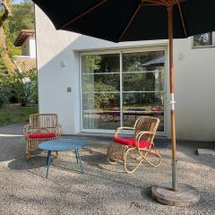 Villa CHEBEC. Appartement en rez de jardin avec terrasse vue sur le golf d'Hossegor