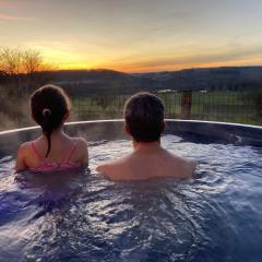 Spa nordique avec vue sur la campagne