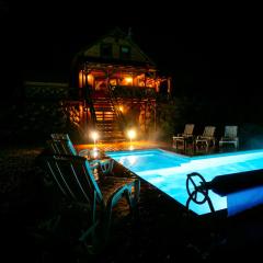 Domek całoroczny RYSIÓWKA na Kaszubach z basenem banią sauną bilardem na wyłączność - Ostrowite Leśna Dolina