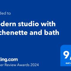 Modern studio with kitchenette and bath