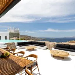 Mykonos Town Black Villa with Cave Heated Pool