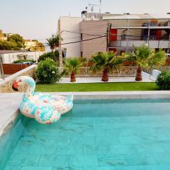 Maison, piscine, plage, commerce restaurant