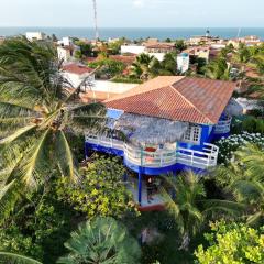 Charming blue house with kitchen parking and garden