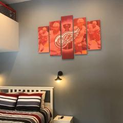 Hockey Themed Room with Wooded Trails
