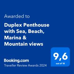 Duplex Penthouse with Sea, Beach, Marina & Mountain views