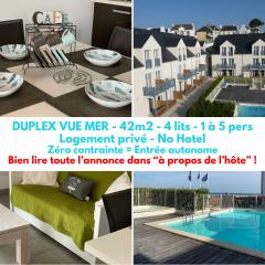 DUPLEX VUE MER - Parking sous sol - Plage 2 mn - 4 lits