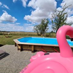 Charmante Longère avec Terrasse et Piscine Chauffée, proche châteaux et zoo, en pleine nature - FR-1-591-240