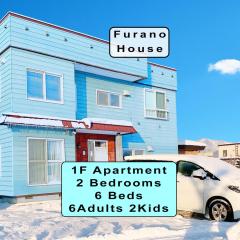 Furano House, JR Station, 1F Apartment, 2 Bedrooms, Max 6PP - 6 Adults 2 Kid, Onsite Parking