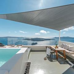 Luxurious Santorini Penthouse Villa - 1 Bedroom - Magical Caldera Sea Views and Outdoor Hot Tub - Fira
