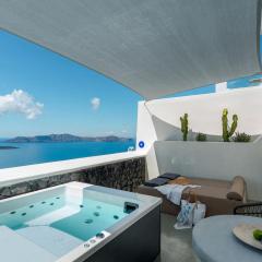 Luxurious Santorini Masionette Villa - 1 Bedroom - Astounding Caldera Sea Views and Private Outdoor Hot Tub - Fira